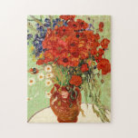 Vincent Van Gogh Red Poppies Still Life Malerei Puzzle<br><div class="desc">Das ist das Ölgemälde "Still Life with Daisies and Poppies",  das 1890 von dem niederländischen postimpressionistischen Künstler Vincent Willem van Gogh (1853-1890) entworfen wurde.</div>