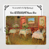 Vincent van Gogh Restaurant Soft Open Einladung (Vorne/Hinten)