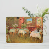 Vincent van Gogh Restaurant Soft Open Einladung (Stehend Vorderseite)