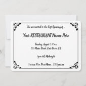 Vincent van Gogh Restaurant Soft Open Einladung (Rückseite)