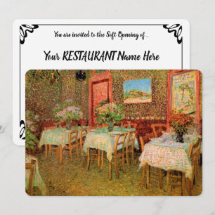 Vincent van Gogh Restaurant Soft Opening Einladung
