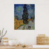 Vincent Van Gogh Road mit Cypress & Star Malerei Poster (Küche)