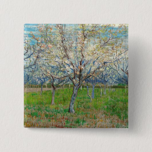 Vincent van Gogh - Rosa Obstgarten Button (Vorderseite)
