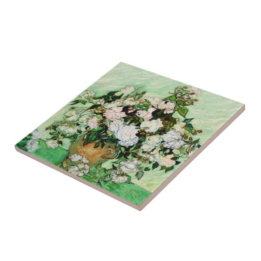 Vincent Van Gogh Rose (1890) Fliese (Seite)