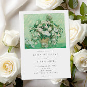 Vincent Van Gogh Rose Floral Wedding Einladung