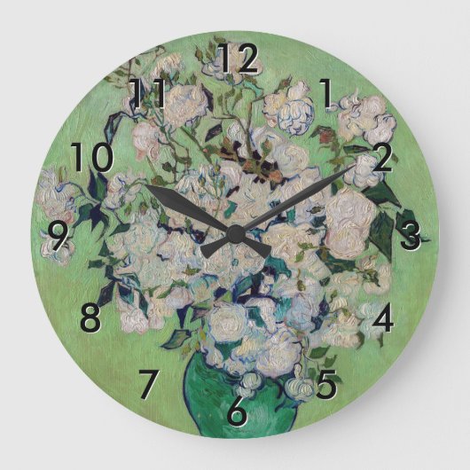 Vincent van Gogh - Rose Große Wanduhr (Vorderseite)