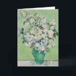 Vincent Van Gogh Rose Impressionist Geburtstag Karte<br><div class="desc">Schönes Gemälde von Van Gogh mit impressionistischer Blumenkunst mit hübschen Rose in einer grünen Vase auf einem weißen Tisch mit Spuren von rosa auf einem schönen gelben grünen Hintergrund. Cooles Vintages Blumengeschenk für einen Künstler aus dem 18. Jahrhundert, der die Liebe der impressionistischen Periode bewundert. Herzlichen Glückwunsch zum Geburtstag auf...</div>