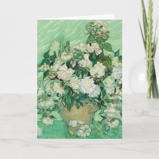 Vincent van Gogh Rose Impressionist Karte (Vorderseite)