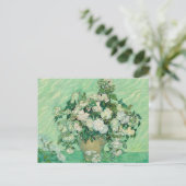 Vincent van Gogh Rose Impressionist Postkarte (Stehend Vorderseite)