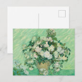 Vincent van Gogh Rose Impressionist Postkarte (Vorne/Hinten)