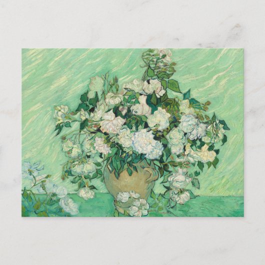 Vincent van Gogh Rose Impressionist Postkarte (Vorderseite)