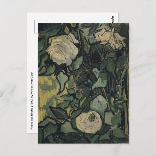 Vincent van Gogh - Rose und Käfer Postkarte (Vorne/Hinten)