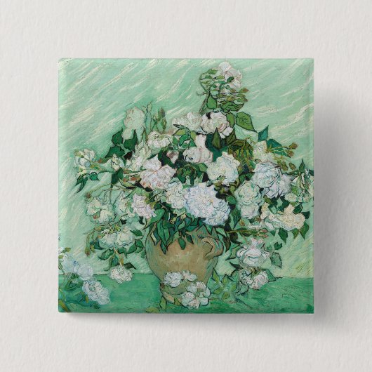 Vincent van Gogh - Rosen Button (Vorderseite)