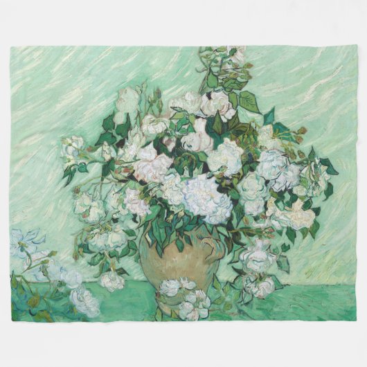 Vincent van Gogh - Rosen Fleecedecke (Vorderseite (Horizontal))