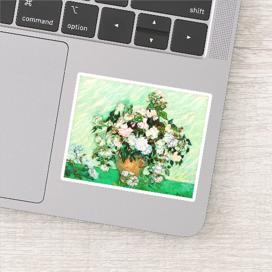 Vincent Van Gogh Roses (1890) Aufkleber (Detail)