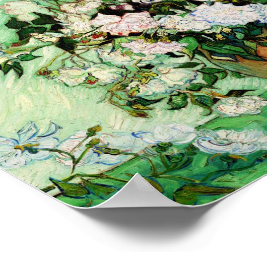 Vincent Van Gogh Roses (1890) Poster (Ecke)