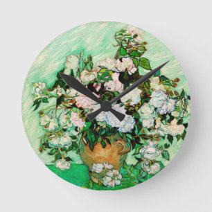 Vincent Van Gogh Roses (1890) Runde Wanduhr