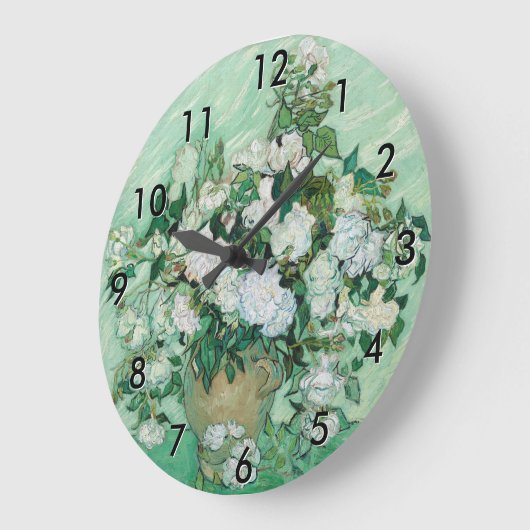 Vincent van Gogh - Roses Große Wanduhr (Winkel)