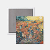 Vincent van Gogh | Rote Weinberge in Arles, 1888 Magnet (Vorderseite/Rückseite)