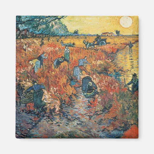 Vincent van Gogh | Rote Weinberge in Arles, 1888 Magnet (Vorne)