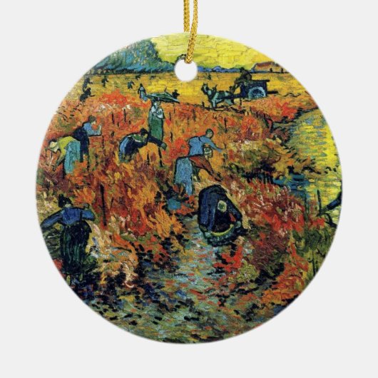 Vincent Van Gogh - Roter Weingarten bei Arles Male Keramikornament (Vorne)