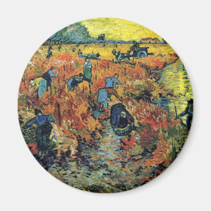 Vincent Van Gogh - Roter Weingarten bei Arles Male Magnet