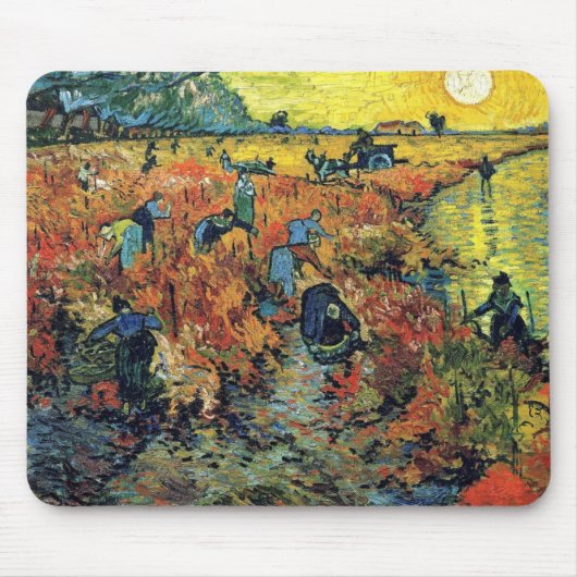 Vincent Van Gogh - Roter Weingarten bei Arles Male Mousepad (Vorne)