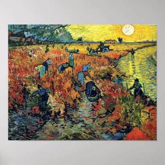 Vincent Van Gogh - Roter Weingarten bei Arles Male Poster (Vorne)