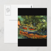 Vincent Van Gogh Rowing Boats Postkarte (Vorne/Hinten)