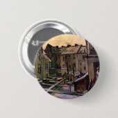 Vincent Van Gogh - Rückgrat alter Häuser Button (Vorne & Hinten)
