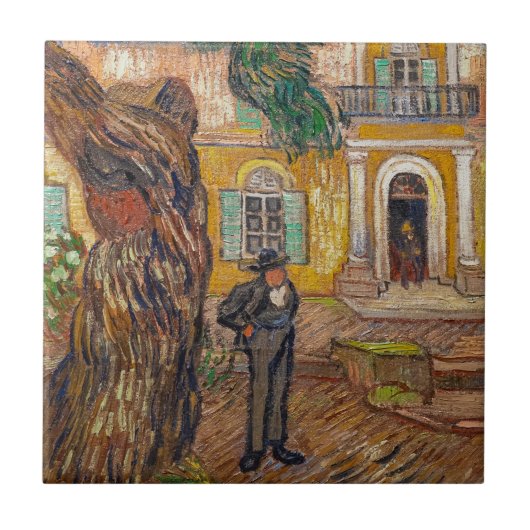 Vincent Van Gogh - Saint-Paul Asylum in Saint-Remy Fliese (Vorderseite)