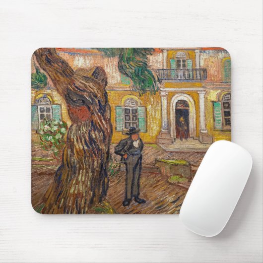 Vincent Van Gogh - Saint-Paul Asylum in Saint-Remy Mousepad (Mit Mouse)