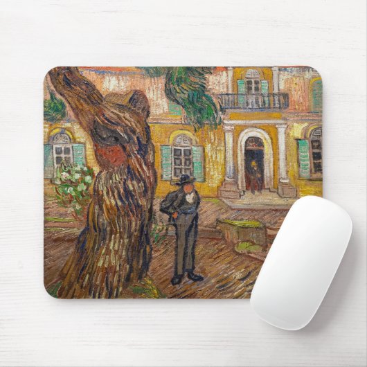 Vincent Van Gogh - Saint-Paul Asylum in Saint-Remy Mousepad (Mit Mouse)