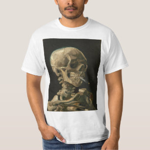 Vincent Van Gogh - Schädel mit brennender Zigaret T-Shirt