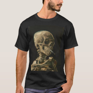 Vincent Van Gogh - Schädel mit brennender Zigaret T-Shirt