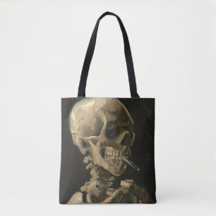 Vincent Van Gogh - Schädel mit brennender Zigaret Tasche
