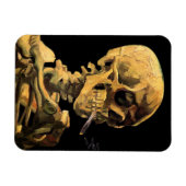 Vincent Van Gogh - Schädel mit brennender Zigarett Magnet (Horizontal)
