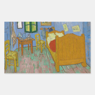 Vincent Van Gogh Schlafzimmer Gemälde Rechteckiger Aufkleber