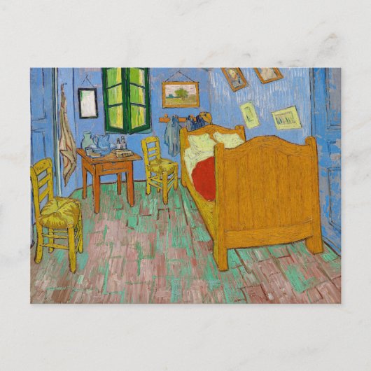 Vincent Van Gogh Schlafzimmer. Impressionistische Postkarte (Vorderseite)