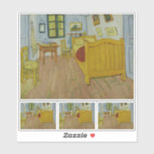 Vincent Van Gogh, Schlafzimmer in Arles, 1. Versio Aufkleber (Blatt)