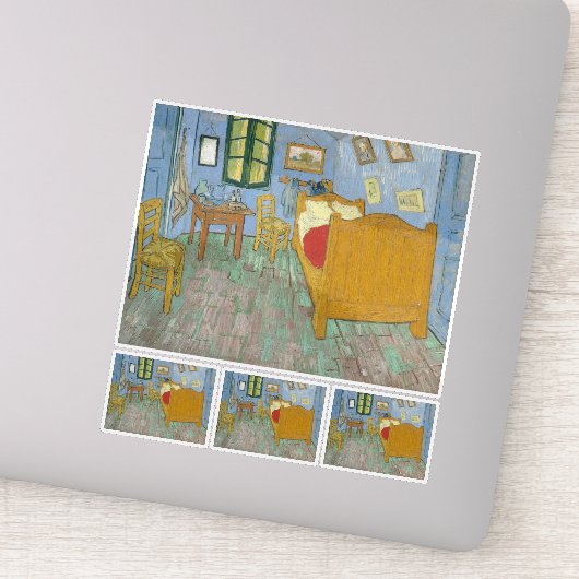 Vincent Van Gogh, Schlafzimmer in Arles, 2. Versio Aufkleber (Detail)