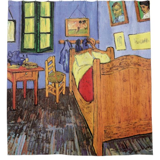 Vincent Van Gogh - Schlafzimmer mit Arles Fine Art Duschvorhang (Vorderseite)