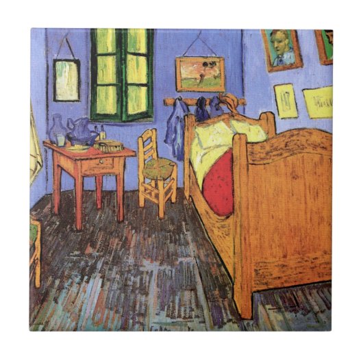 Vincent Van Gogh - Schlafzimmer mit Arles Fine Art Fliese (Vorderseite)