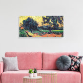 Vincent Van Gogh - Schloss von Auvers bei Sonnenun Leinwanddruck (Insitu (Wohnzimmer))