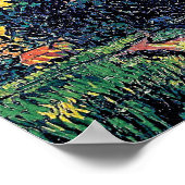 Vincent Van Gogh - Schloss von Auvers bei Sonnenun Poster (Ecke)