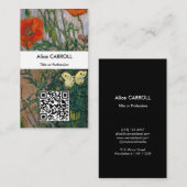 Vincent van Gogh - Schmetterlinge & Poppies - QR-C Visitenkarte (Vorne/Hinten)