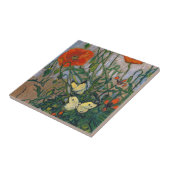 Vincent van Gogh - Schmetterlinge und Mohn Fliese (Seite)