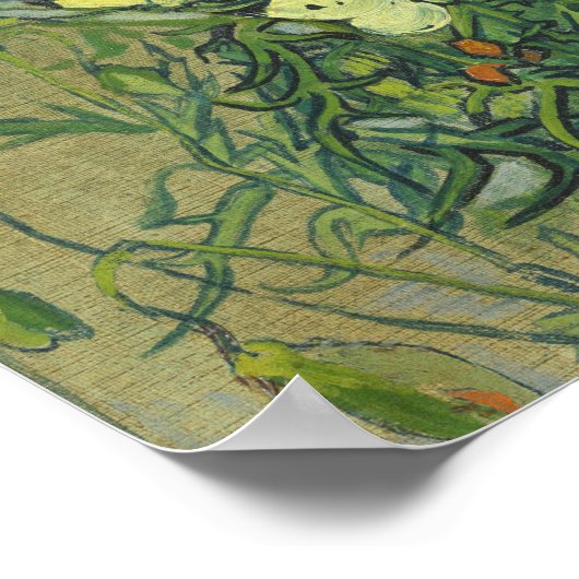 Vincent Van Gogh - Schmetterlinge und Mohn Poster (Ecke)