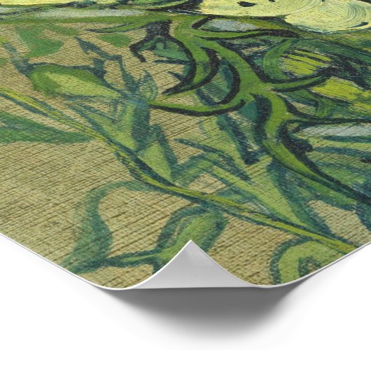 Vincent Van Gogh - Schmetterlinge und Mohn Poster (Ecke)