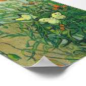 Vincent Van Gogh - Schmetterlinge und Mohn Poster (Ecke)